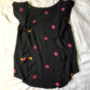 LOFT floral blouse